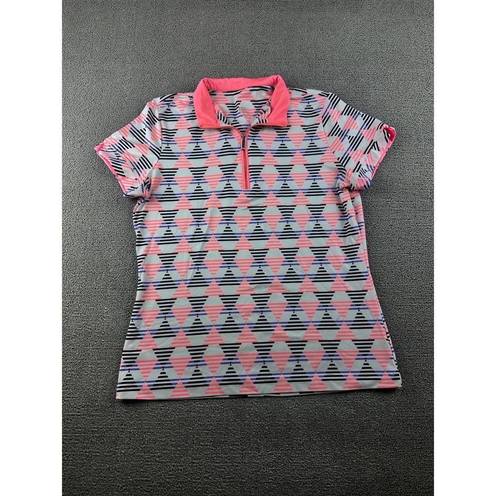 Tail Polo Shirt Women S Multi Color Athletic 1/4 Zip Geometric Golf Tennis